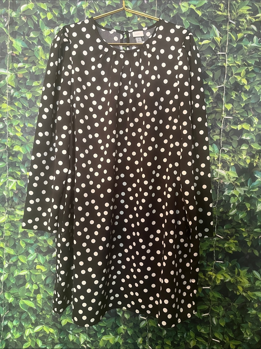 a new day Black and White Polka Dot A-Line Skirt